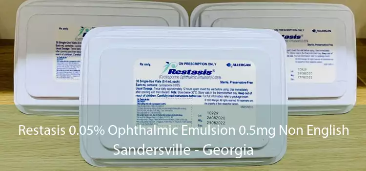 Restasis 0.05% Ophthalmic Emulsion 0.5mg Non English Sandersville - Georgia