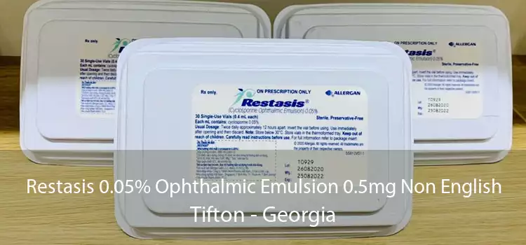 Restasis 0.05% Ophthalmic Emulsion 0.5mg Non English Tifton - Georgia