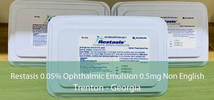 Restasis 0.05% Ophthalmic Emulsion 0.5mg Non English Trenton - Georgia