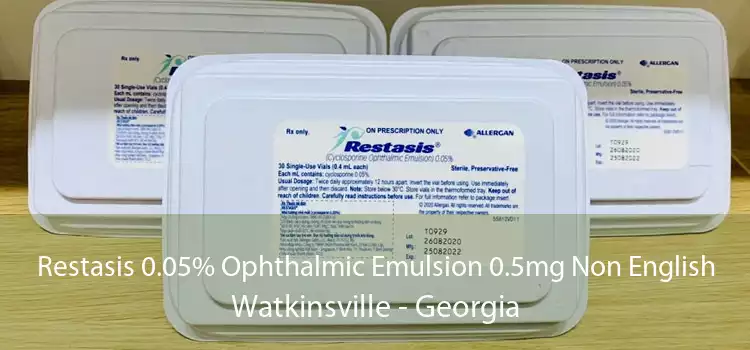 Restasis 0.05% Ophthalmic Emulsion 0.5mg Non English Watkinsville - Georgia