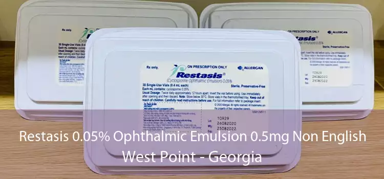 Restasis 0.05% Ophthalmic Emulsion 0.5mg Non English West Point - Georgia
