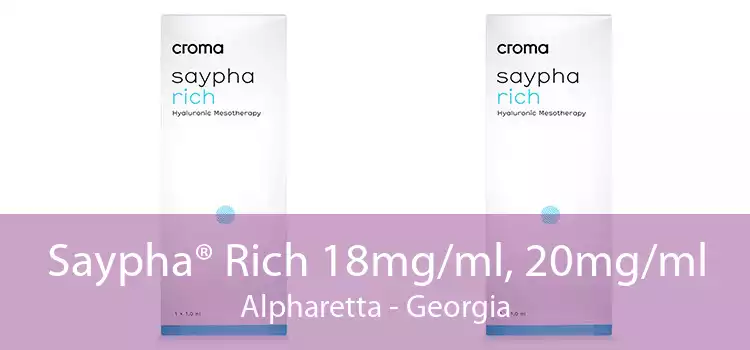 Saypha® Rich 18mg/ml, 20mg/ml Alpharetta - Georgia