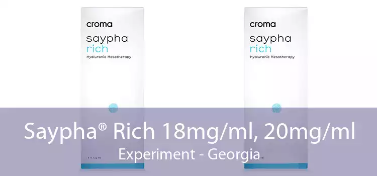 Saypha® Rich 18mg/ml, 20mg/ml Experiment - Georgia