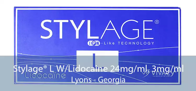 Stylage® L W/Lidocaine 24mg/ml, 3mg/ml Lyons - Georgia