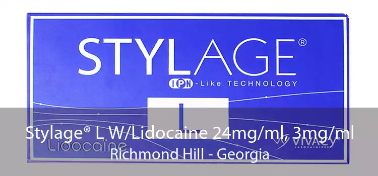 Stylage® L W/Lidocaine 24mg/ml, 3mg/ml Richmond Hill - Georgia