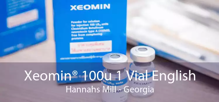 Xeomin® 100u 1 Vial English Hannahs Mill - Georgia