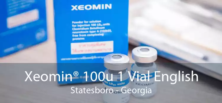 Xeomin® 100u 1 Vial English Statesboro - Georgia