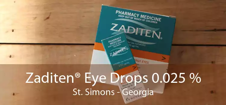 Zaditen® Eye Drops 0.025 % St. Simons - Georgia